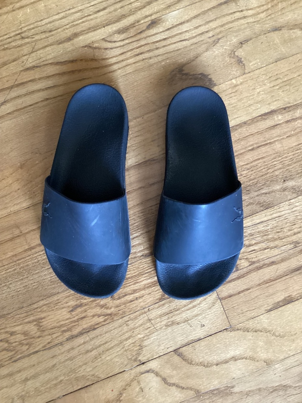 Rick Owens black rubber women slides size 37